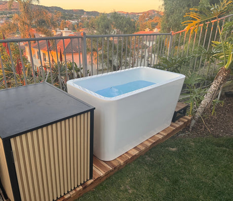 RevX Acrylic X Tub Cold Plunge + LUX High Performance Chiller and Filtration System - | Patioza