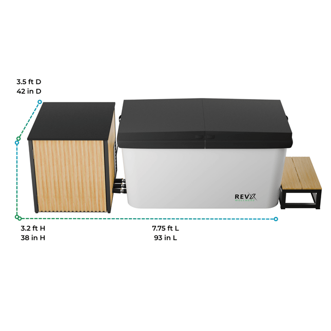 RevX Acrylic X Tub Cold Plunge + LUX High Performance Chiller and Filtration System - | Patioza