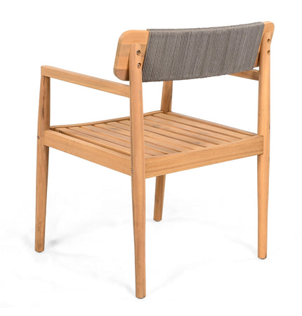 Patio Set Outdoor Acacia Wood Furniture Sets - Braided Dining Chairs & Dining Table - Patio Furniture | Patioza