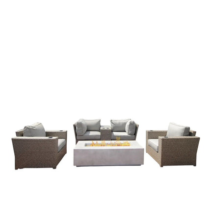 Outdoor Elegance Conversation Set With Fire Pit