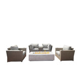 Outdoor Elegance Conversation Set With Fire Pit - 2 Piece Outdoor Sets | Patioza