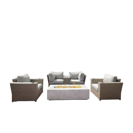 Outdoor Elegance Conversation Set With Fire Pit - 2 Piece Outdoor Sets | Patioza