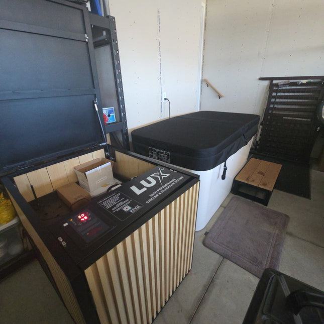 RevX Acrylic X Tub Cold Plunge + LUX High Performance Chiller and Filtration System - | Patioza