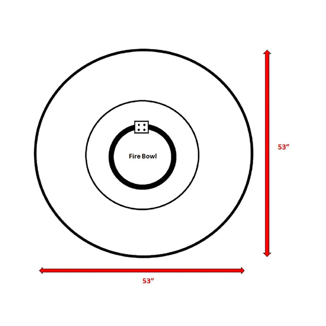 Alora 52 - Inch Propane Fire Pit Wicker Table With Aluminum Top (SAK28510) - Fire Pits | Patioza