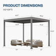 Alora Aluminum Louvered Pergola Kit With Adjustable Roof & Drainage (SAK94316) - Canopies & Gazebos | Patioza