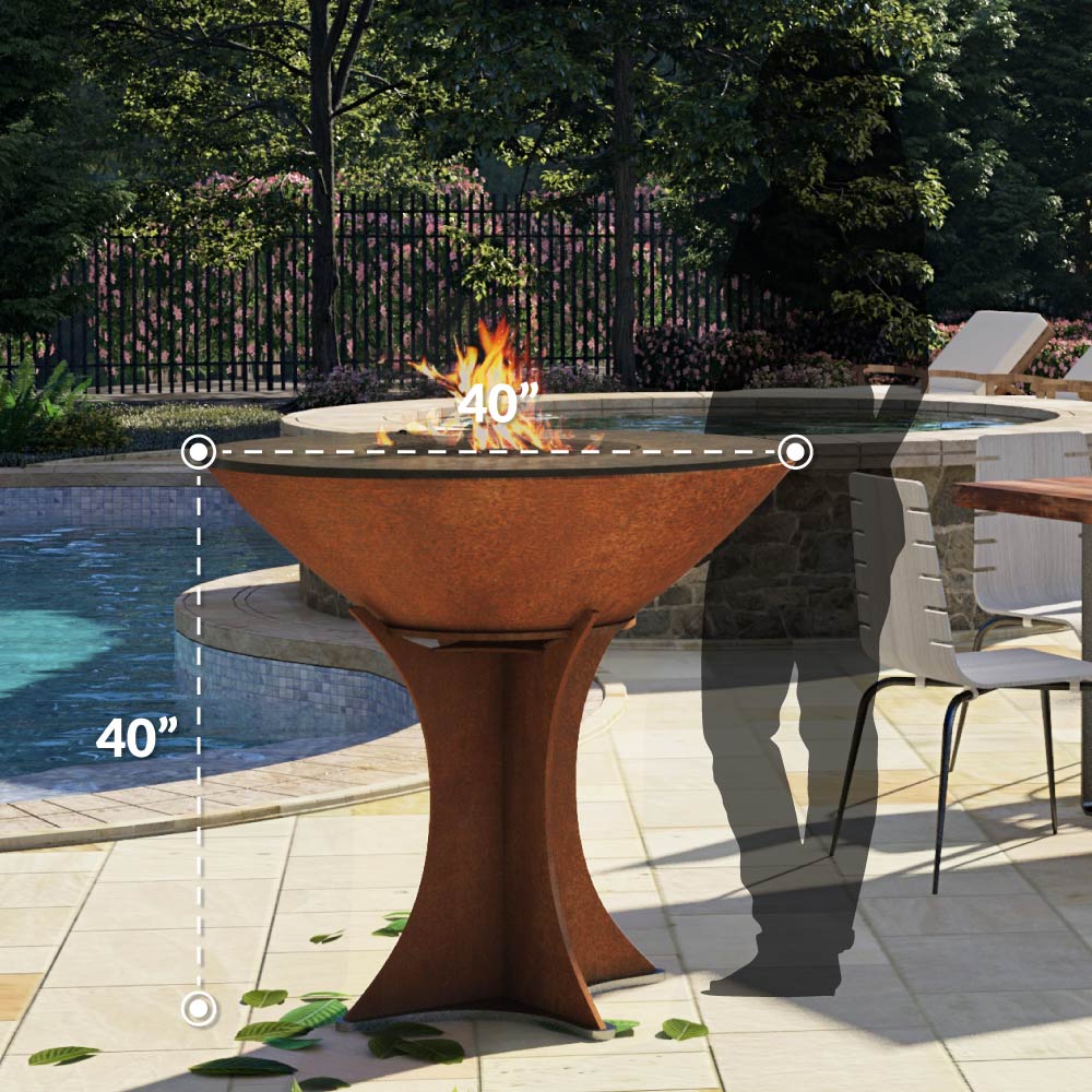 Arteflame XXL 40" Flat Top Grill - High Euro Base - Outdoor Grills | Patioza