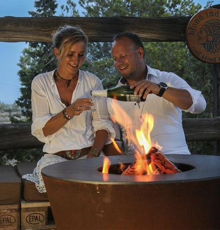 Arteflame Classic 40″ — Storage Base Flat - Top Grill & Fire Bowl (CORTEN Steel) - Outdoor Grills | Patioza