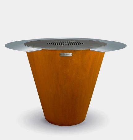 Arteflame Classic 40″ — Fire Pit with Cooktop (CORTEN Bowl; Short Round / Short Euro / Built-In No Base)