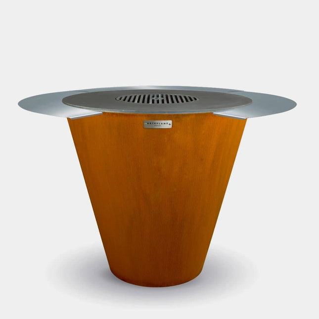 Arteflame Classic 40″ — Fire Pit with Cooktop (CORTEN Bowl; Short Round / Short Euro / Built-In No Base) - All Products, firepit | Patioza