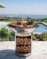 Arteflame 40″ Platinum Series — Stainless Fire Bowl Flat - Top Grill with Storage Base - Outdoor Grills | Patioza