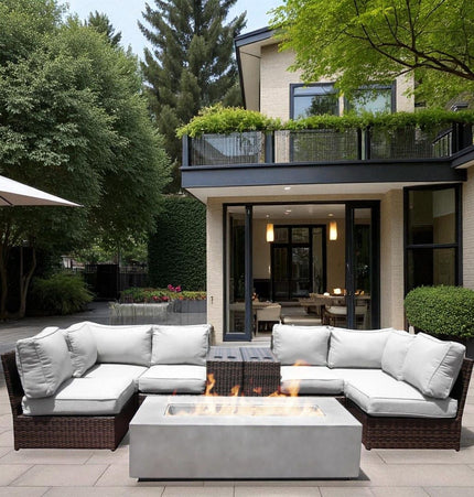 Outdoor Elegance Conversation Set With Fire Pit