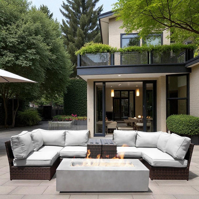 Outdoor Elegance Conversation Set With Fire Pit - 2 Piece Outdoor Sets | Patioza
