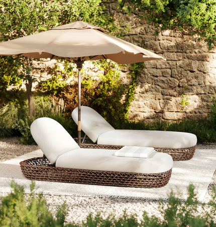 Willow - Sunbrella Upholstered Patio Lounger - Chaises | Patioza
