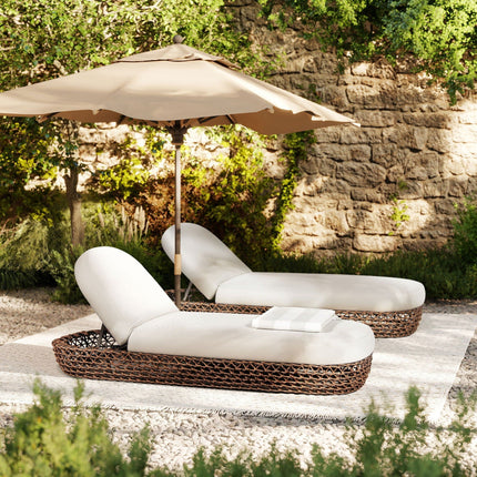 Willow - Sunbrella Upholstered Patio Lounger - Chaises | Patioza