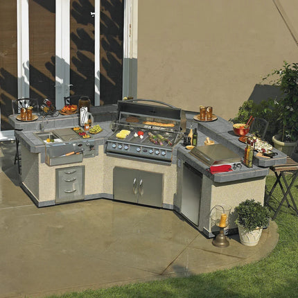 Cal Flame Laguna Q Platinum Series 3-Piece BBQ Island - GPV-3100