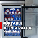 Castelle Flame Montclair 58-Inch 6-Burner 96K BTU Gas Outdoor Liquid Propane Grill Island With Wine Cooler And Rotisserie (SAK31642) - Outdoor Kitchen Islands | Patioza