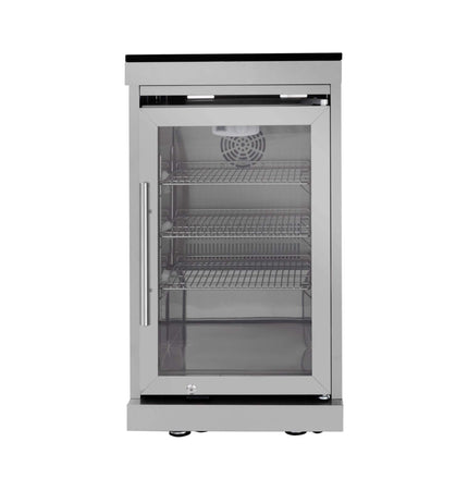 Castelle Flame Capri 96-Inch 6-Burner 85000 BTU Outdoor Kitchen Liquid Propane Grill Island With Fridge (SAK42895)