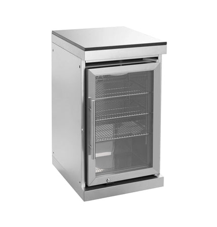 Castelle Flame Capri 96-Inch 6-Burner 85000 BTU Outdoor Kitchen Liquid Propane Grill Island With Fridge (SAK42895)