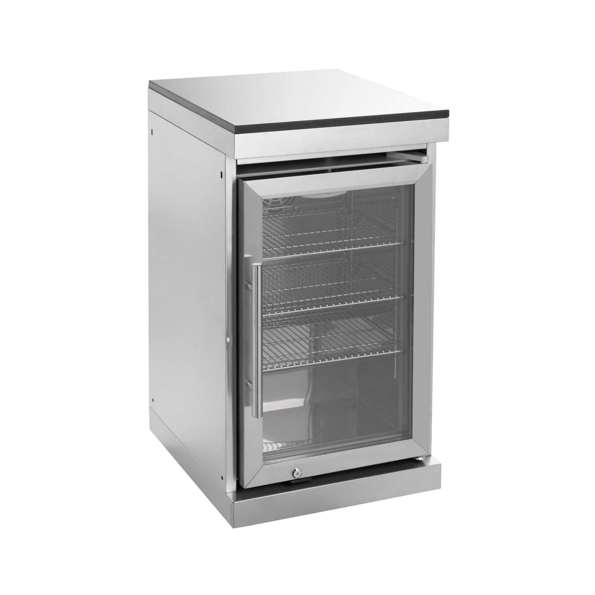 Castelle Flame Capri 96-Inch 6-Burner 85000 BTU Outdoor Kitchen Liquid Propane Grill Island With Fridge (SAK42895) - Outdoor Kitchen Islands | Patioza