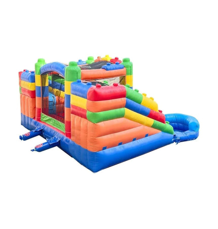 16FT Castle Bounce House With Dual Slides, Blower And Pool Combo (SAK56319) - Inflatable Bouncers | Patioza