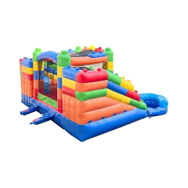 16FT Castle Bounce House With Dual Slides, Blower And Pool Combo (SAK56319) - Inflatable Bouncers | Patioza
