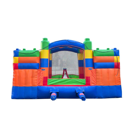 16FT Castle Bounce House With Dual Slides, Blower And Pool Combo (SAK56319) - Inflatable Bouncers | Patioza