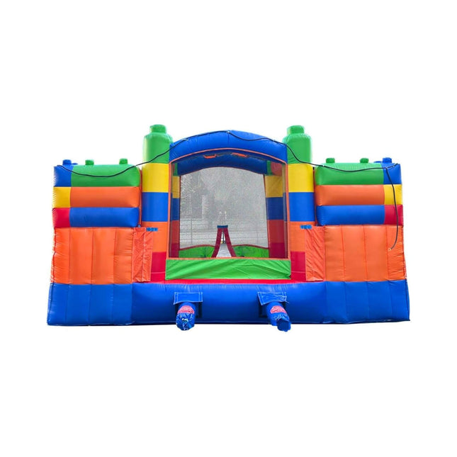 16FT Castle Bounce House With Dual Slides, Blower And Pool Combo (SAK56319) - Inflatable Bouncers | Patioza