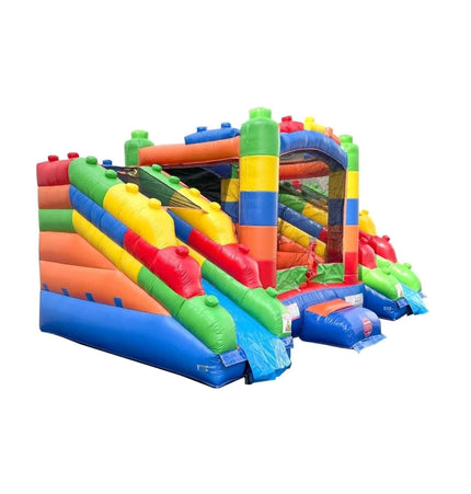 16FT Castle Bounce House With Dual Slides, Blower And Pool Combo (SAK56319) - Inflatable Bouncers | Patioza