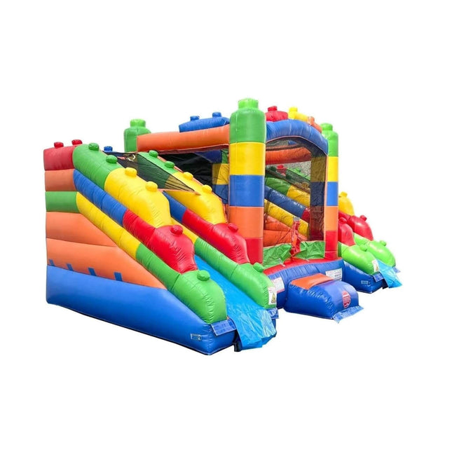 16FT Castle Bounce House With Dual Slides, Blower And Pool Combo (SAK56319) - Inflatable Bouncers | Patioza