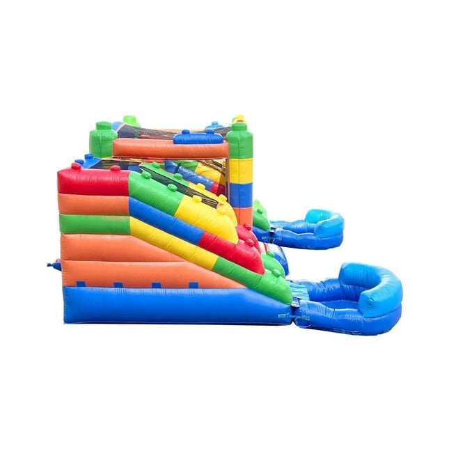 16FT Castle Bounce House With Dual Slides, Blower And Pool Combo (SAK56319) - Inflatable Bouncers | Patioza
