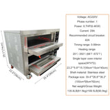 6400W Commercial Electric Double Deck Convection Baking Pizza Oven (SAK37281) - Lab Freezers | Patioza
