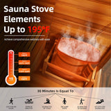 Custom 4-Person Luxury Canadian Red Cedar Outdoor Steam Sauna With Heater And Stones [Made-To-Order] (SAK42068) - Saunas | Patioza