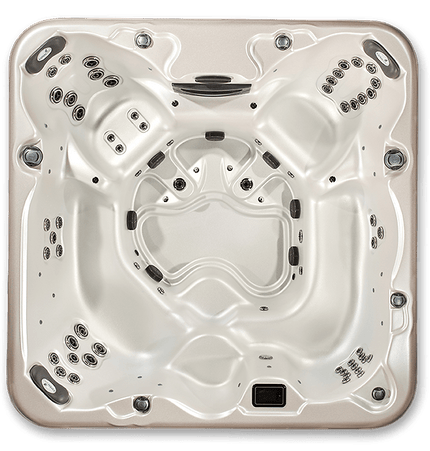 Arcadia Luxury Hot Tub – 7 - Person Spa with Dual Captain’s Chairs & Open Footwell, 8' Design - Hot Tubs | Patioza