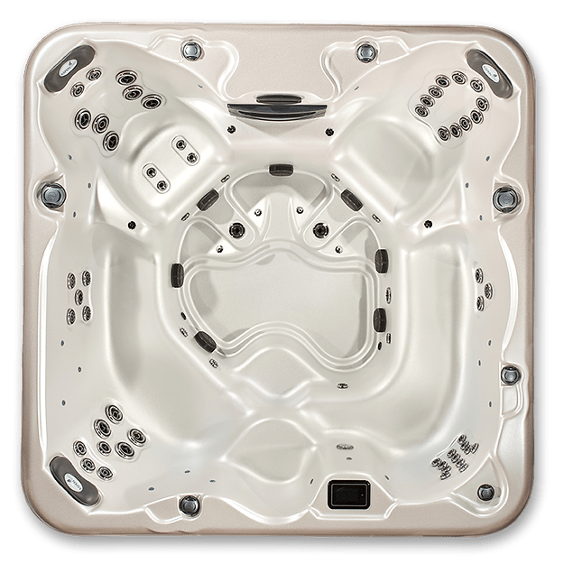 Arcadia Luxury Hot Tub – 7 - Person Spa with Dual Captain’s Chairs & Open Footwell, 8' Design - Hot Tubs | Patioza