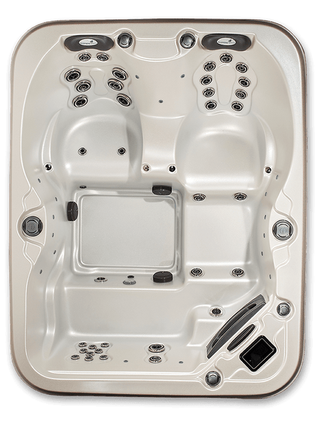 Quattro Hot Tub 4 - Person Spa – Compact Design with Lounger and Captain’s Chair - Hot Tubs | Patioza