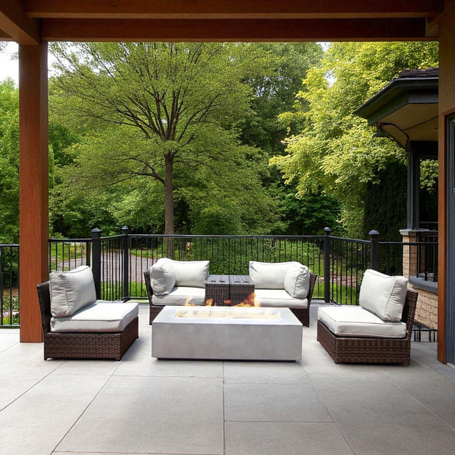 Outdoor Elegance Conversation Set With Fire Pit - 2 Piece Outdoor Sets | Patioza