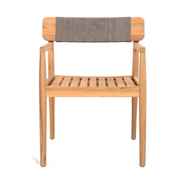 Patio Set Outdoor Acacia Wood Furniture Sets - Braided Dining Chairs & Dining Table - Patio Furniture | Patioza