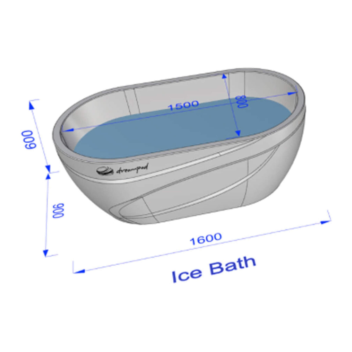 Dreampod Ice Bath With Chiller Premium Fiberglass Floatation Tank [DPIB101WPE] (SAK17942) - Sensory Deprivation Tanks | Patioza