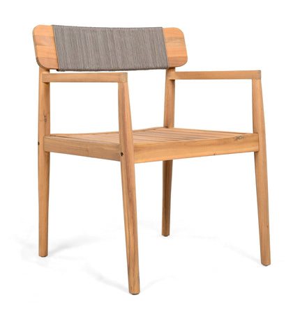 Patio Set Outdoor Acacia Wood Furniture Sets - Braided Dining Chairs & Dining Table - Patio Furniture | Patioza