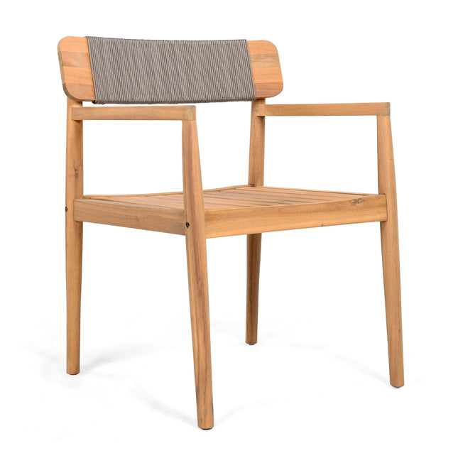 Patio Set Outdoor Acacia Wood Furniture Sets - Braided Dining Chairs & Dining Table - Patio Furniture | Patioza