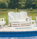 White / 4 Pc. Loveseat, 2 Swivel Chairs, Cocktail Table