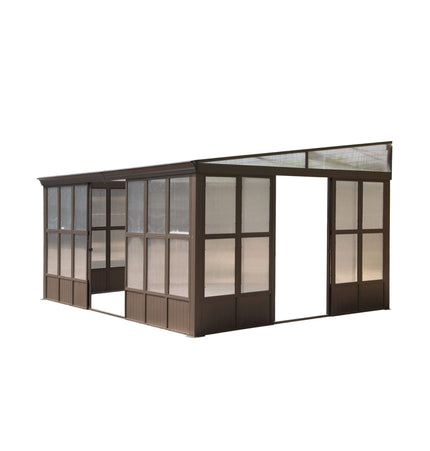 Alora Horizon 12x16 Ft. Extra-Large Heavy-Duty All-Season Sunroom with Sliding Doors and Polycarbonate Windows