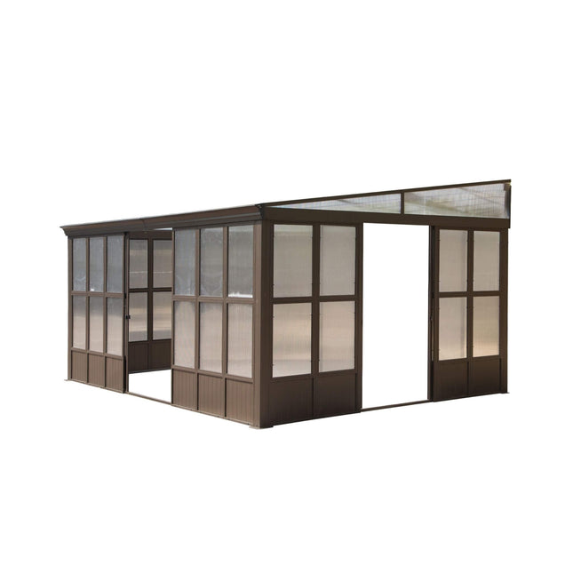 Alora Horizon 12x16 Ft. Extra-Large Heavy-Duty All-Season Sunroom with Sliding Doors and Polycarbonate Windows