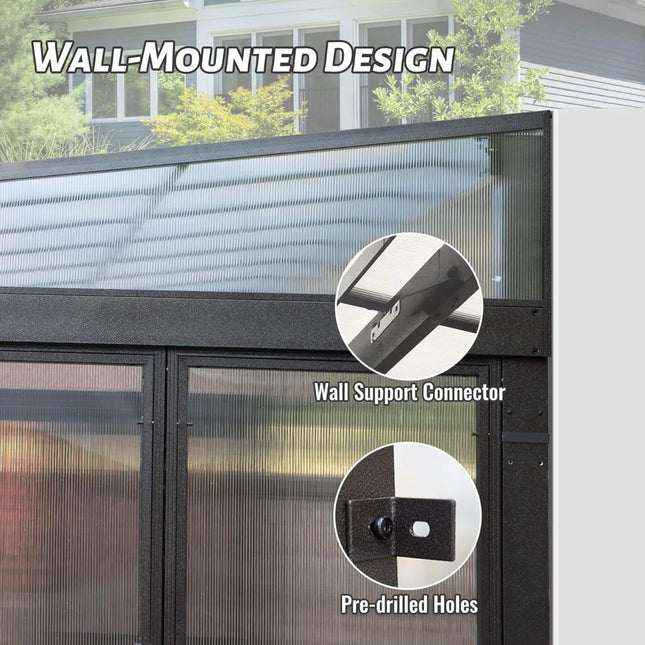 Alora Horizon 12x16 Ft. Extra-Large Heavy-Duty All-Season Sunroom with Sliding Doors and Polycarbonate Windows