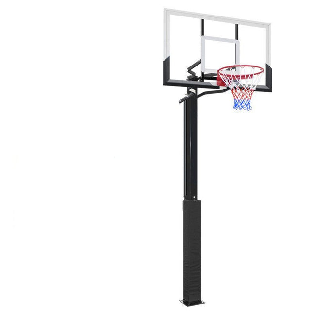 Outdoor Buried Hand-operated Height Adjustable Basketball Stand for Backyard Play - 0 | Patioza