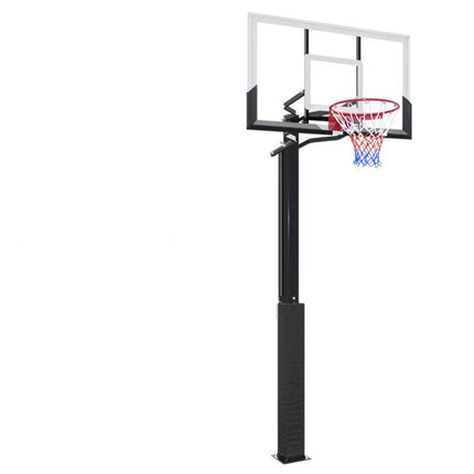 Outdoor Buried Hand-operated Height Adjustable Basketball Stand for Backyard Play - 0 | Patioza