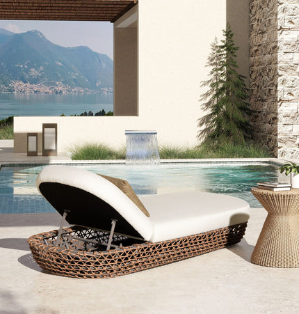 Willow - Sunbrella Upholstered Patio Lounger - Chaises | Patioza