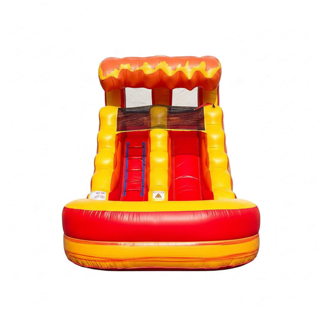 Large Fire Marble Inflatable Water Slide With Pool And Blower (SAK34567) - Inflatable Bouncers | Patioza