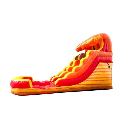 Large Fire Marble Inflatable Water Slide With Pool And Blower (SAK34567) - Inflatable Bouncers | Patioza