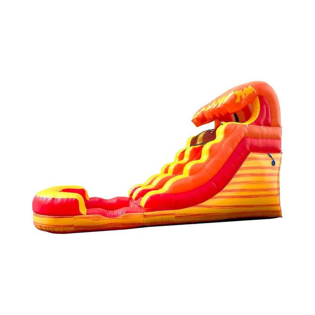Large Fire Marble Inflatable Water Slide With Pool And Blower (SAK34567) - Inflatable Bouncers | Patioza